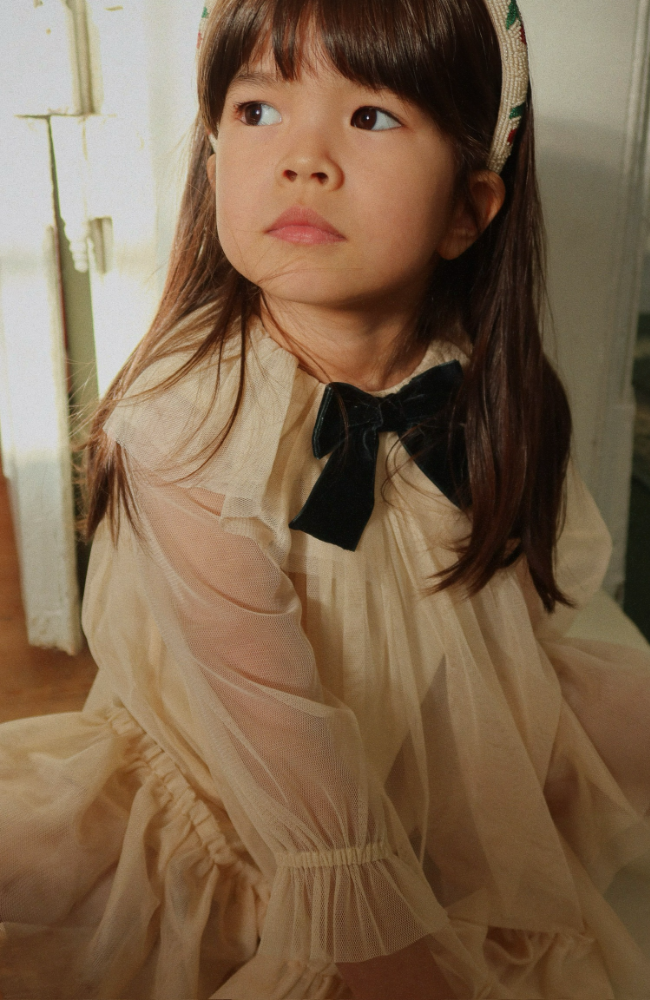 Bow Dress - Parchment