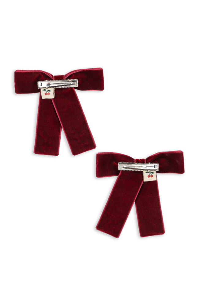 Juliette Bow Hair Clip 2pk - Rio Red