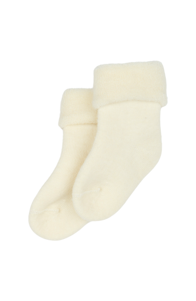 Minipop Wool Baby Sock - Off White