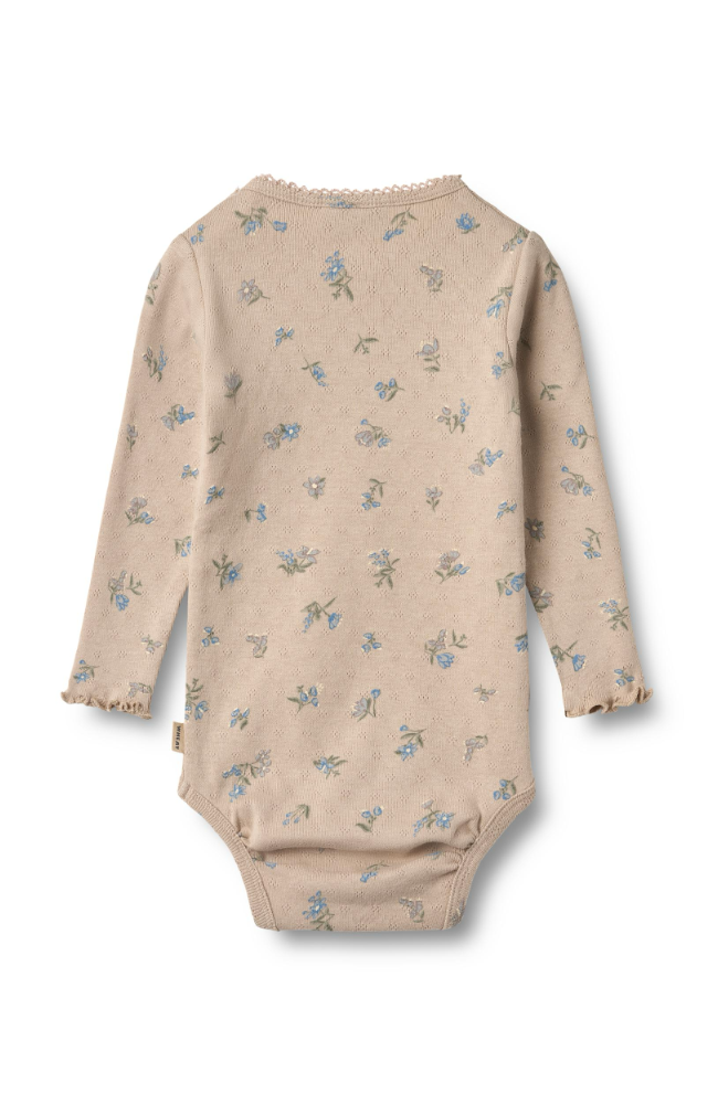 Rib Body L/S Regitze - Warm Sand Flowers