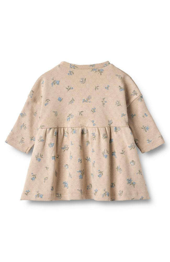 Jersey Baby Dress L/S Emmy - Warm Sand Flowers st.62-92