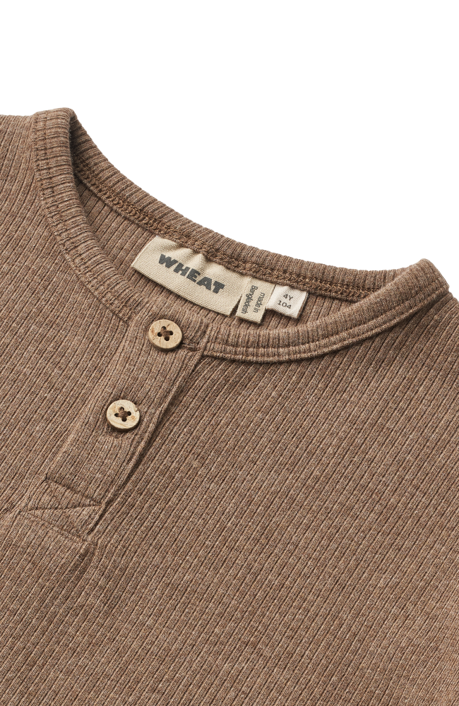 T-shirt L/S Morris - Coffee Melange