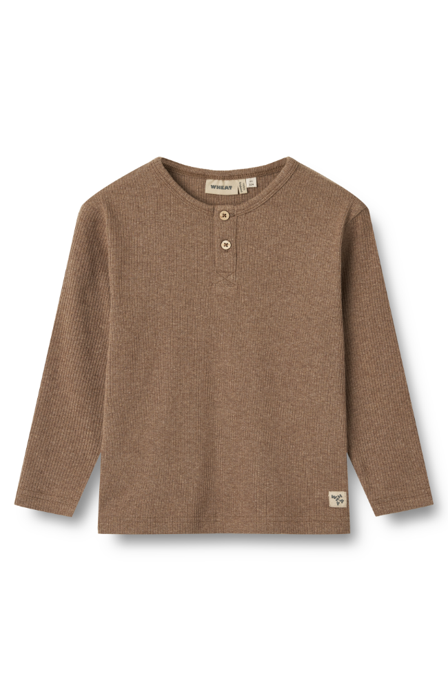T-shirt L/S Morris - Coffee Melange