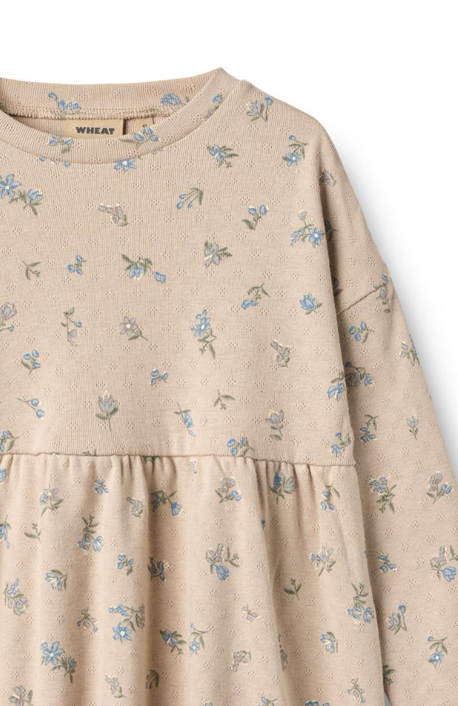 Jersey Dress L/S Emmy - Warm Sand Flowers st.98-128