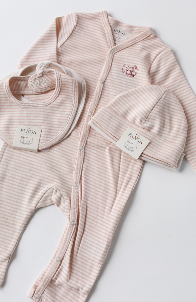 Fio Onesie - Tea Stripe Cameo