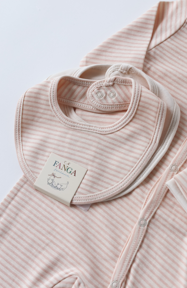 Fio Stripe 2pk Bibs - Blush Mix