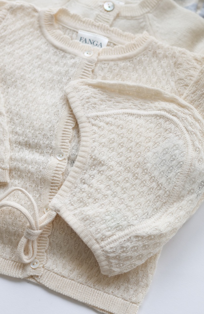 Venti Knit Bonnet - Antique White