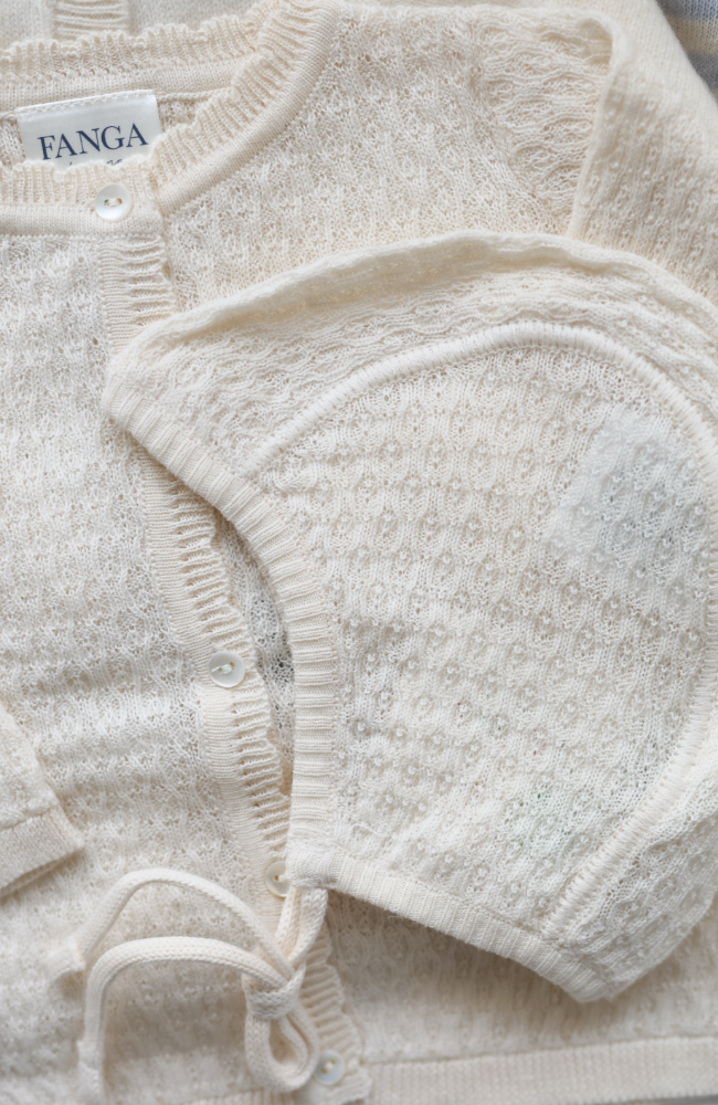 Venti Knit Bonnet - Antique White
