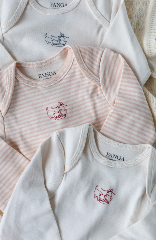 Fio Stripe 3pk LS Body - Blush Mix