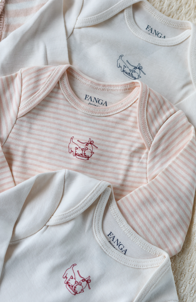 Fio Stripe 3pk LS Body - Blush Mix