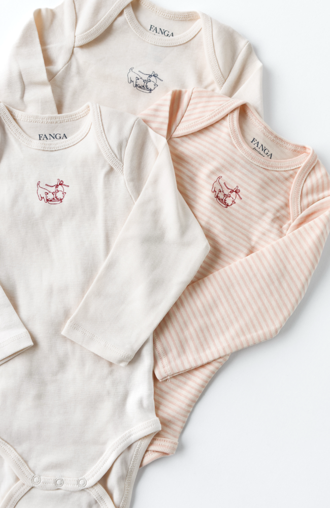 Fio Stripe 3pk LS Body - Blush Mix