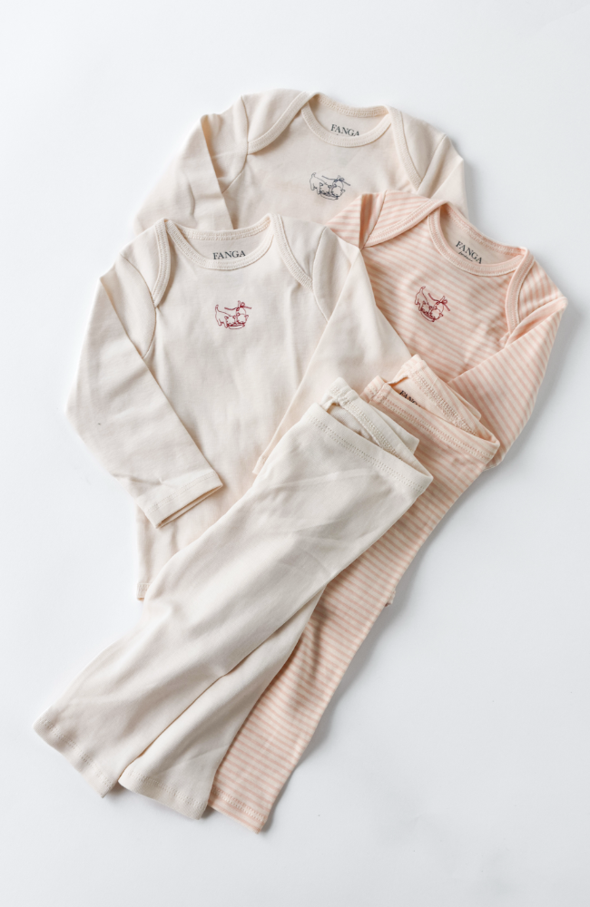 Fio Stripe 2pk Pants - Blush Mix