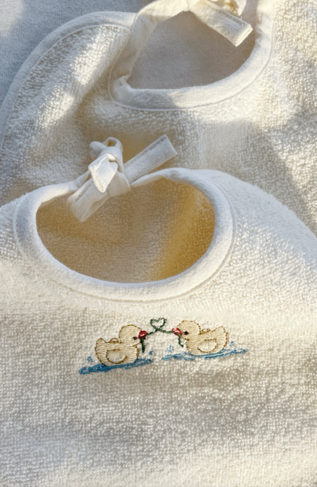 Figo 2pk Terry Bibs - Antique White