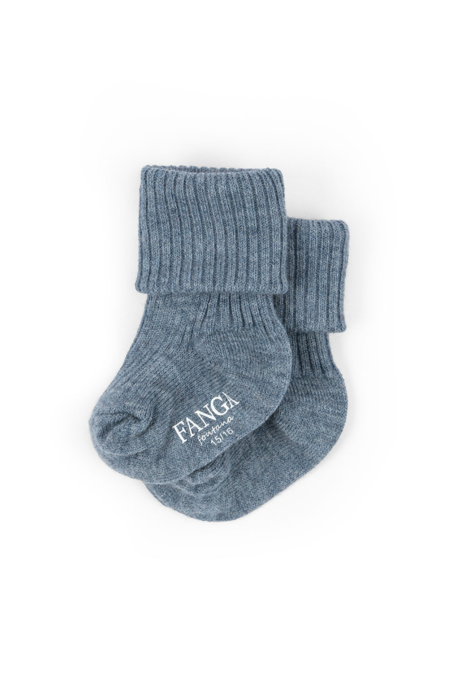 Lana Wool Knitted Socks - Ashley Blue