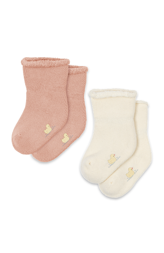 Vicino 2pk Terry Socks - Cemeo Rose