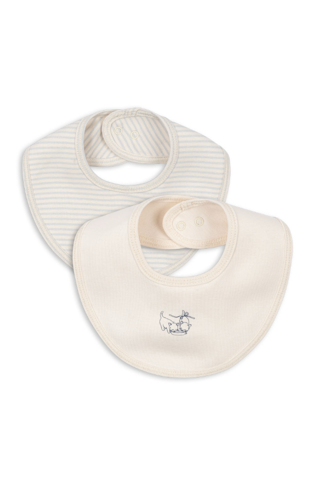 Fio Stripe 2pk Bibs - Blue Mix