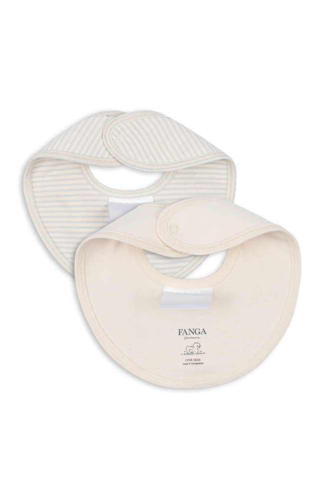 Fio Stripe 2pk Bibs - Blue Mix