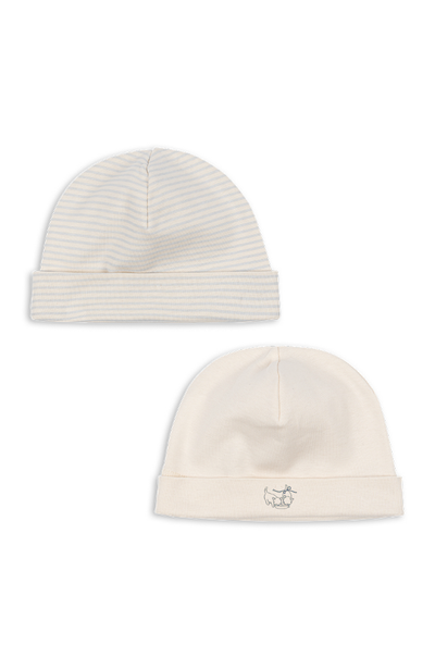 Fio Stripe 2pk Beanie - Blue Mix