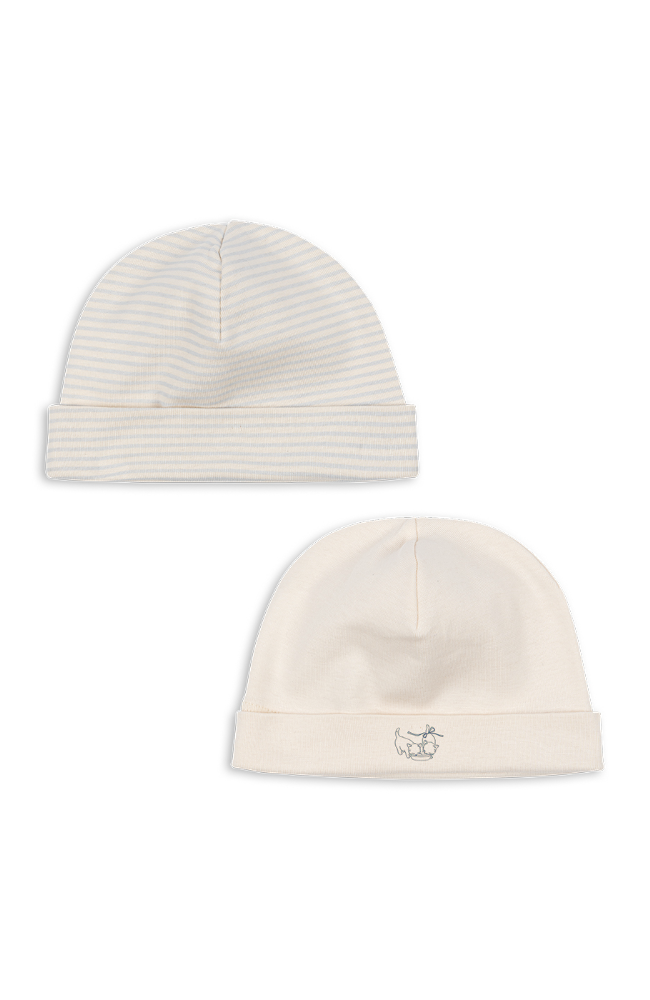 Fio Stripe 2pk Beanie - Blue Mix