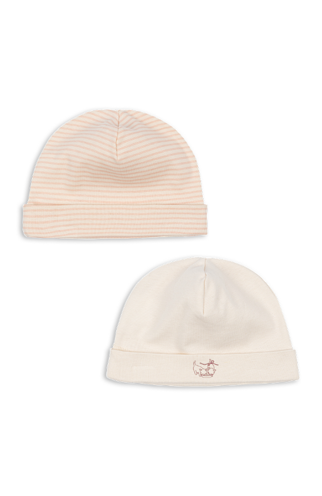 Fio Stripe 2pk Beanie - Blush Mix