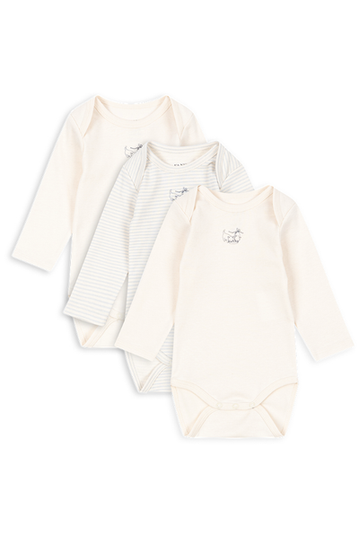 Fio Stripe 3pk LS Body - Blue Mix