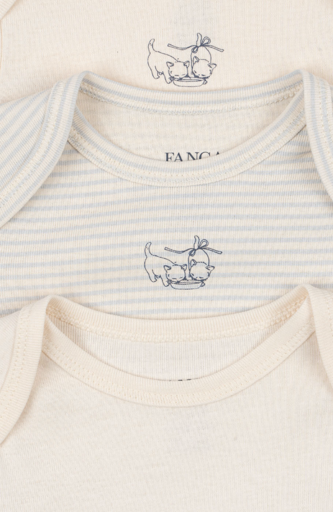 Fio Stripe 3pk LS Body - Blue Mix