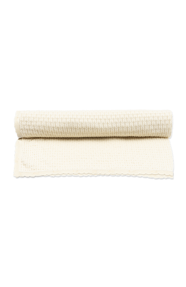 Venti Pointelle Blanket - Antique White