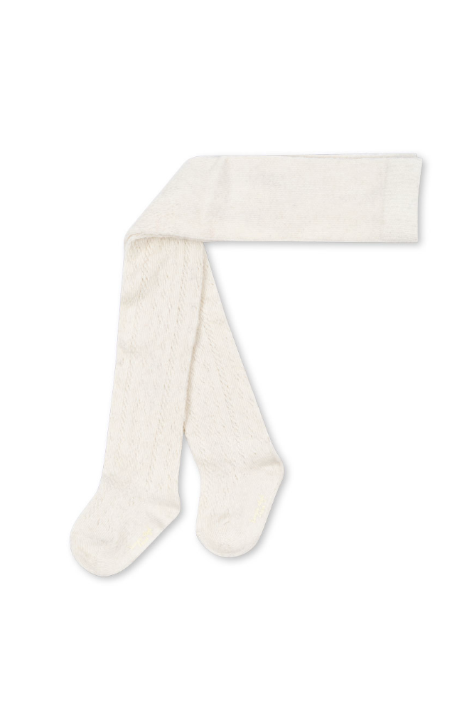 Wool Pointelle Tights - Off White