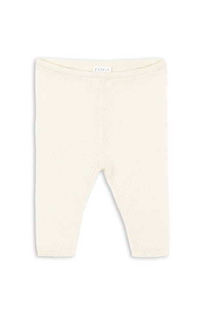 Venti Pointelle Pants - Antique White