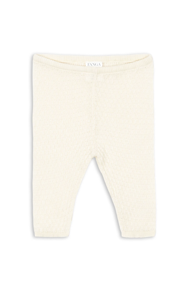 Venti Pointelle Pants - Antique White
