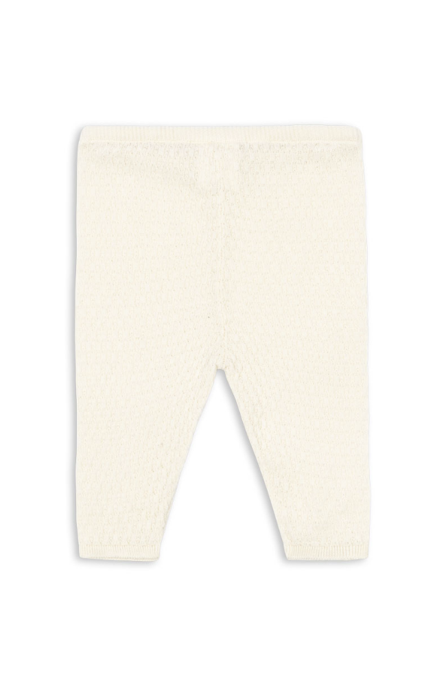 Venti Pointelle Pants - Antique White