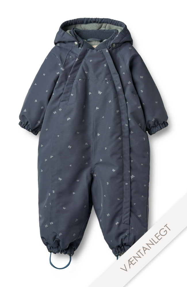 Snowsuit Adi - Greyblue Letters / st.74-98