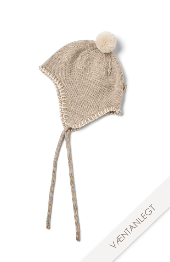 Knit Bonnet Pomma - Warm Sand Melange