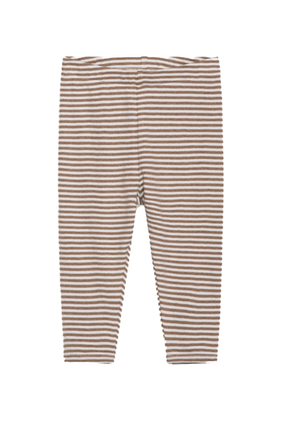 Baby Leggings Stripe - Almond / Offwhite