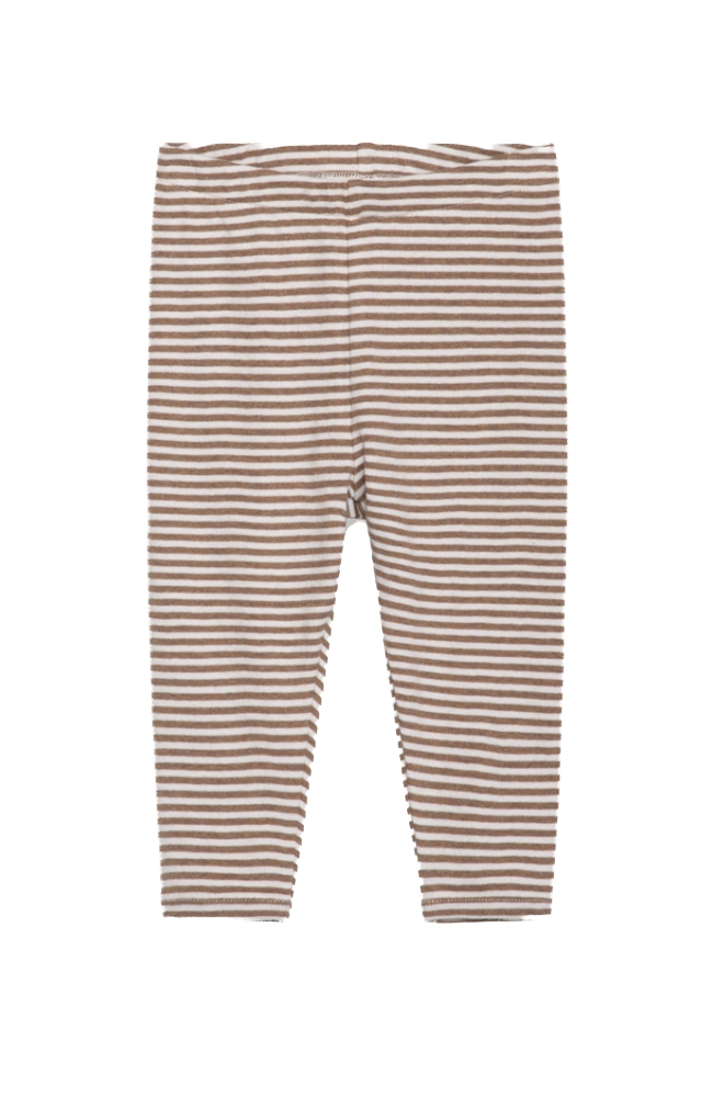 Baby Leggings Stripe - Almond / Offwhite