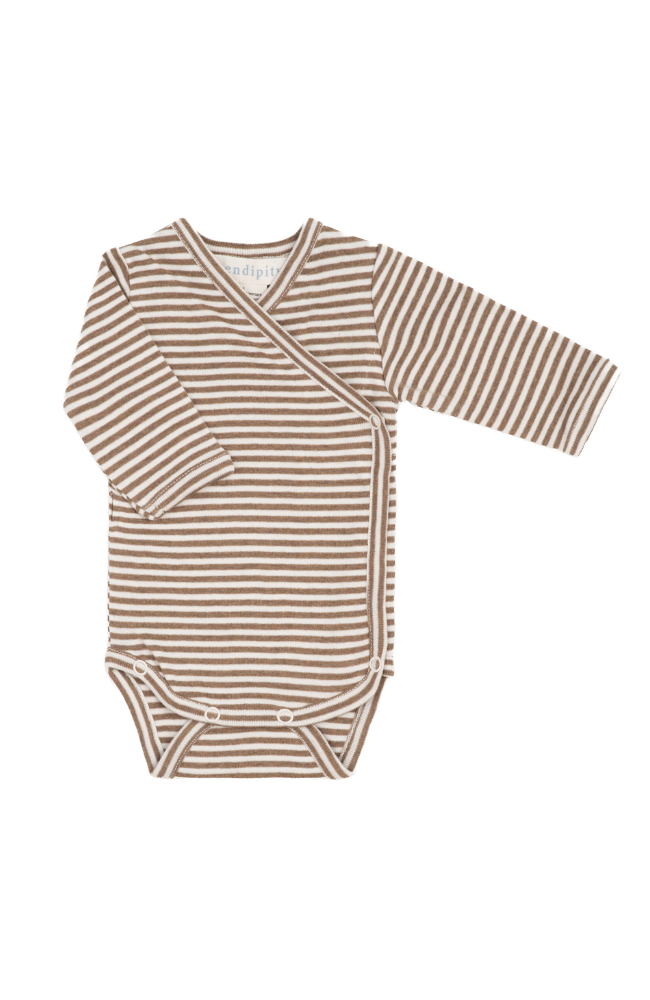 Newborn Wrap Body - Almond/Offwhite