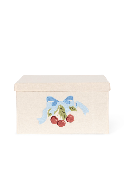 Storage Basket Small - Cherry Bow