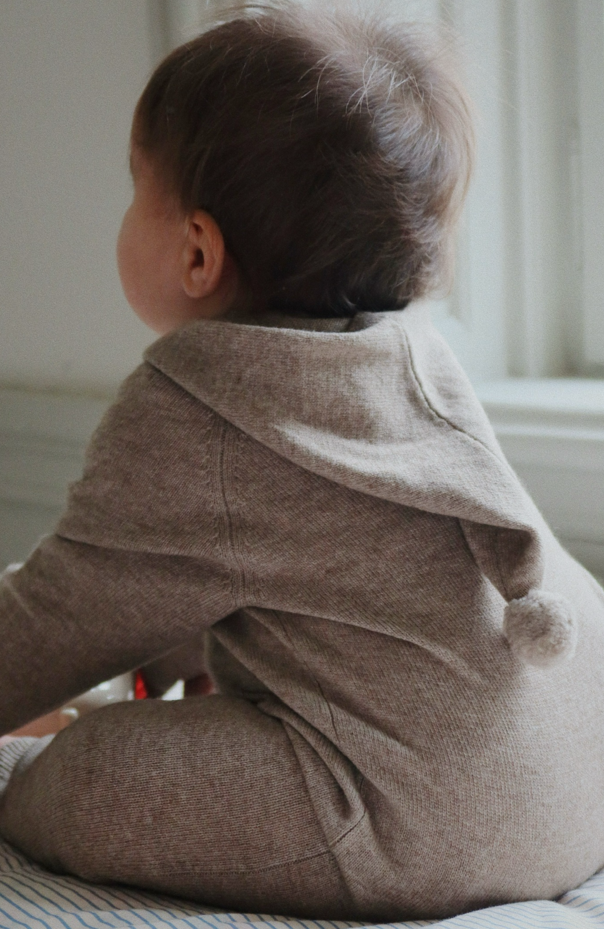 Mattou Knit Wool Onesie - Light Brown