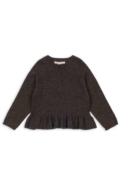 Cathy Knit Wool Sweater - Brown Melange