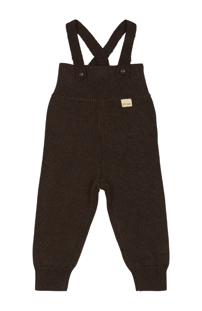 Knit Strap Pants - Coffee Bean