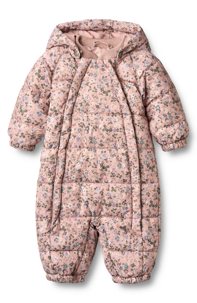 Puffer Baby Suit Edem - Rose Powder Flowers / st.56-80
