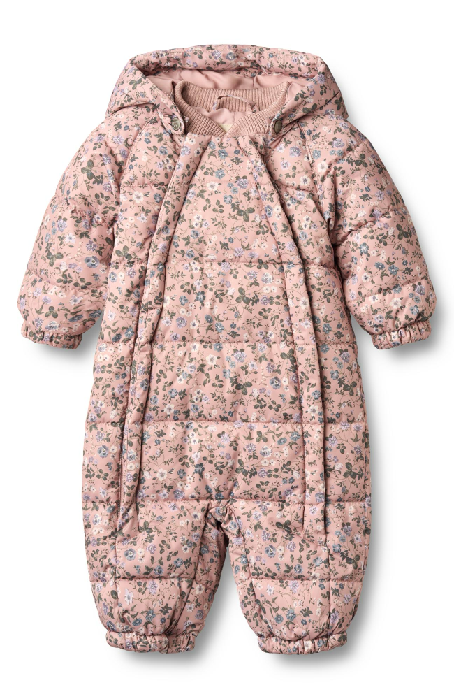 Puffer Baby Suit Edem - Rose Powder Flowers / st.56-80