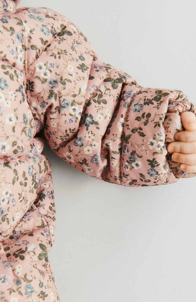 Puffer Baby Suit Edem - Rose Powder Flowers / st.56-80