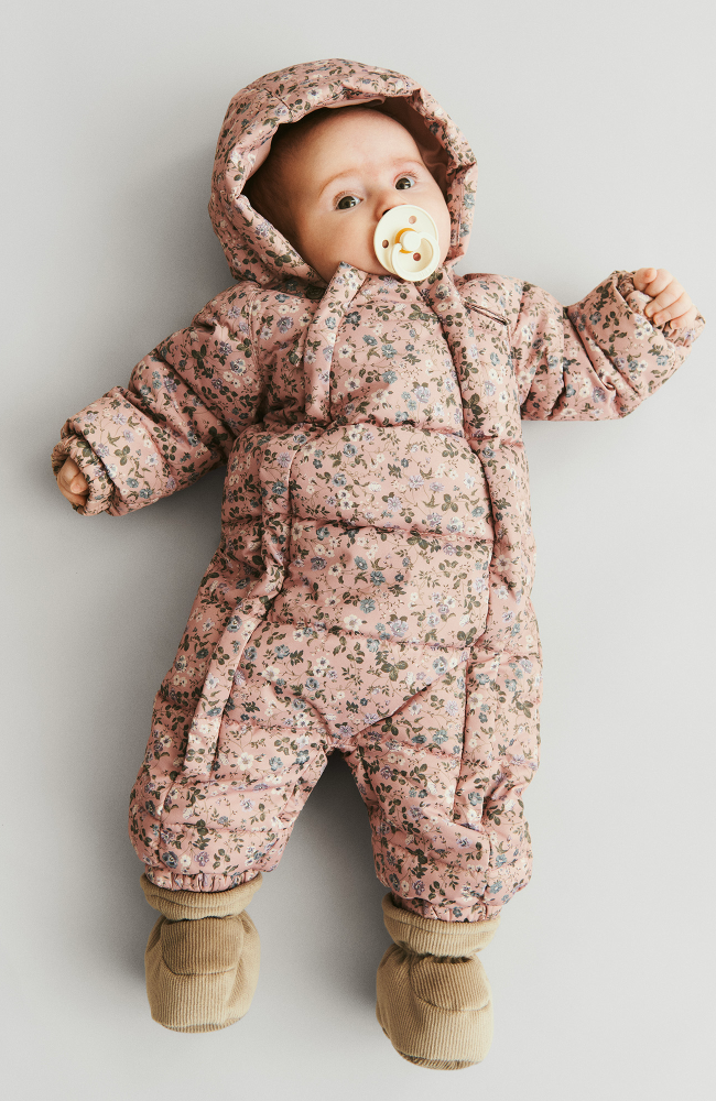 Puffer Baby Suit Edem - Rose Powder Flowers / st.56-80