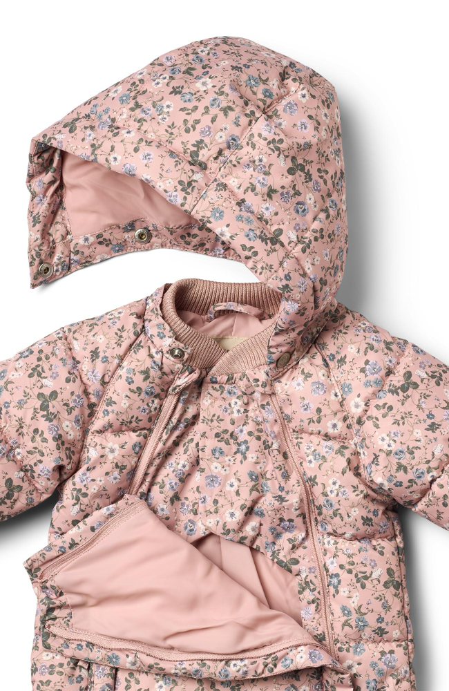Puffer Baby Suit Edem - Rose Powder Flowers / st.56-80