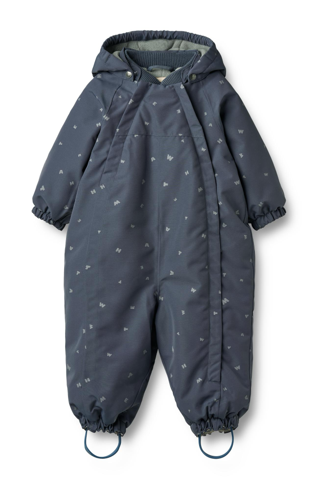 Snowsuit Adi - Greyblue Letters / st.74-98