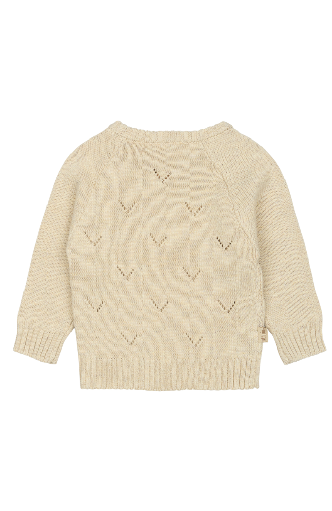 Fold Over Knit Blouse - Off White