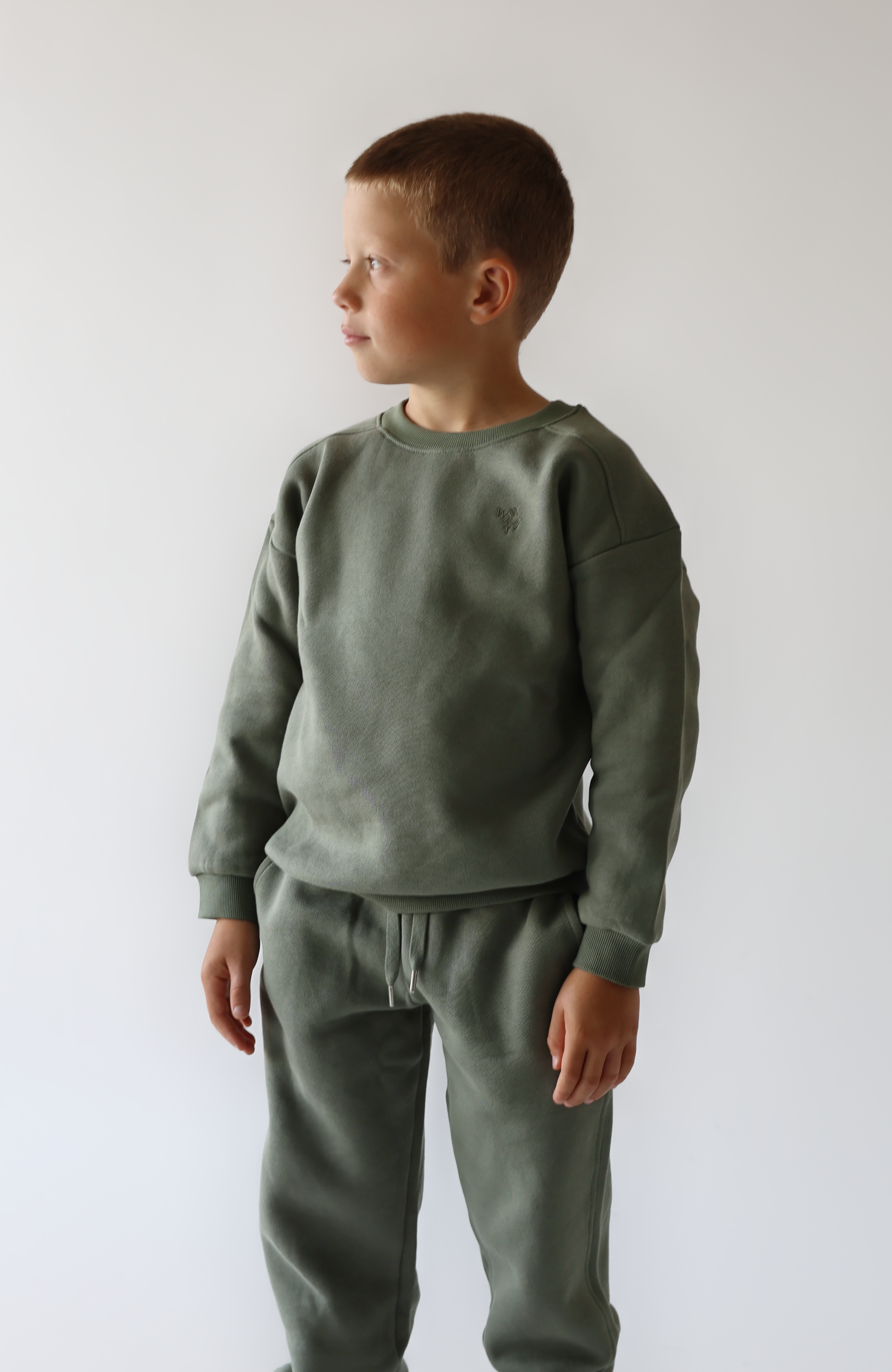 Sweatshirt L/S Willi - Dusty Green st.98-140