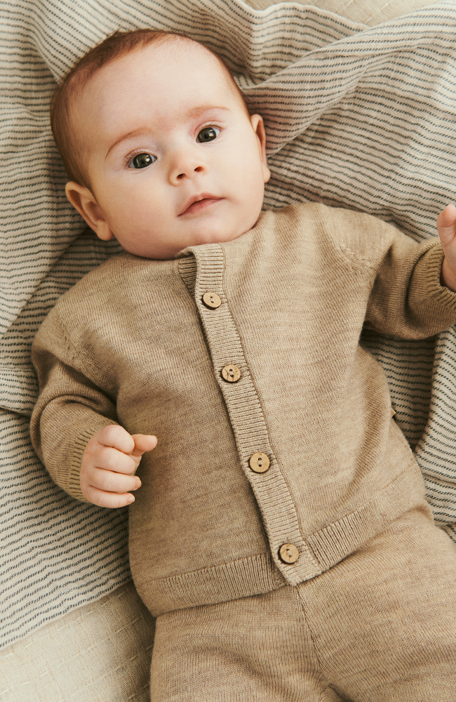 Knit Wool Trousers Neel - Warm Sand Melange st.56-92