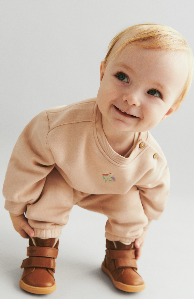 Sweatshirt L/S embroidery Eliza - Rose Dust st. 74-92